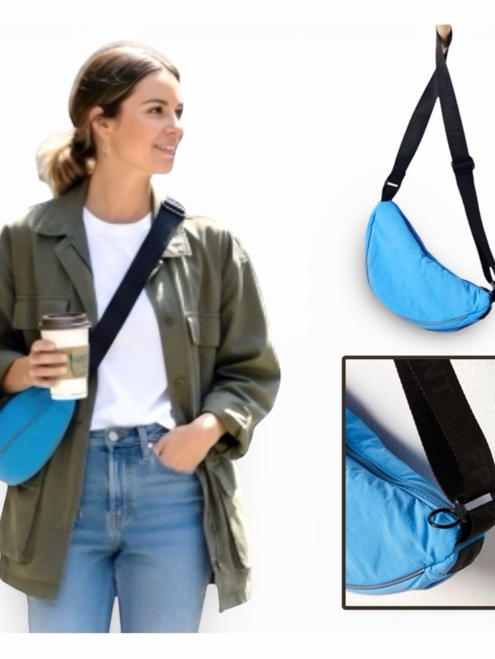 NWT NEW Bulls Eye Sling Bag FP MOVEMENT BLUE